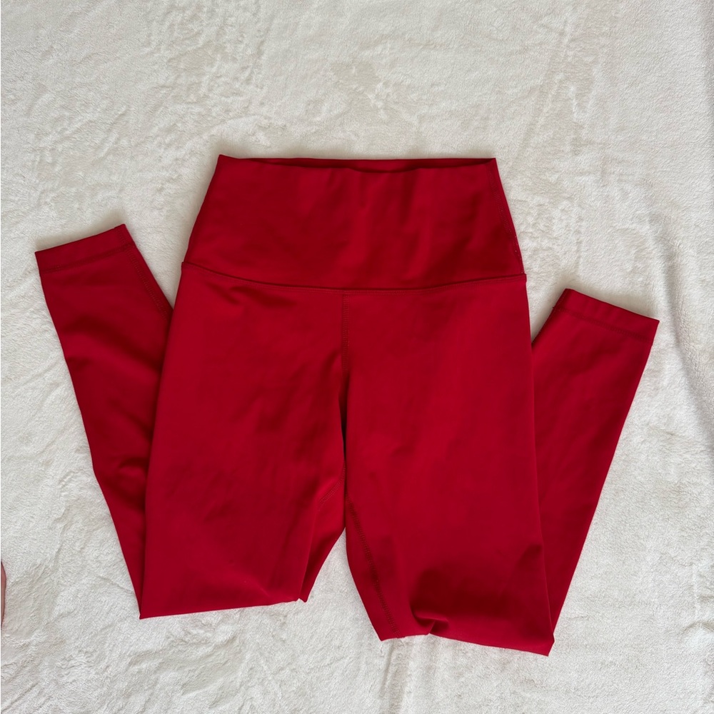 90 degree by reflex red athletic leggings in red